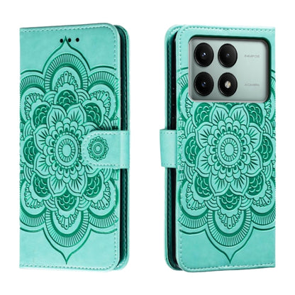 Sun Mandala Embossing Pattern Phone Leather Case, Series 1