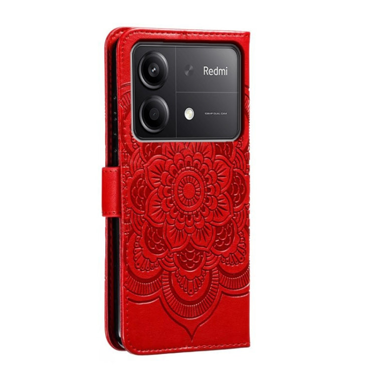 Sun Mandala Embossing Pattern Phone Leather Case, For Xiaomi Redmi Note 13R Pro, For Xiaomi Redmi K70