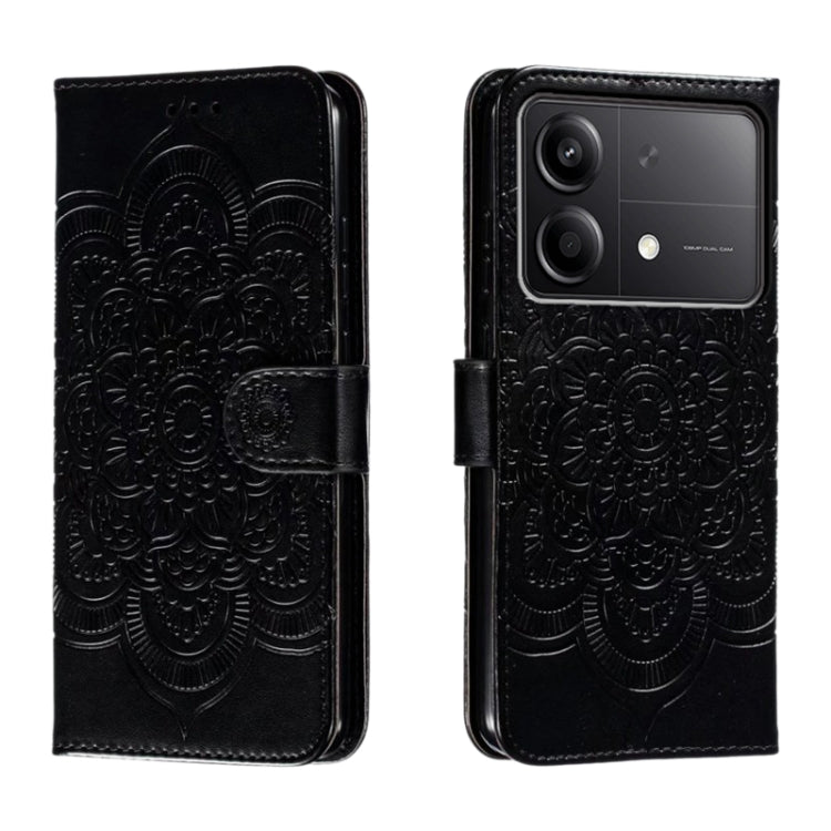 Sun Mandala Embossing Pattern Phone Leather Case, Series 2