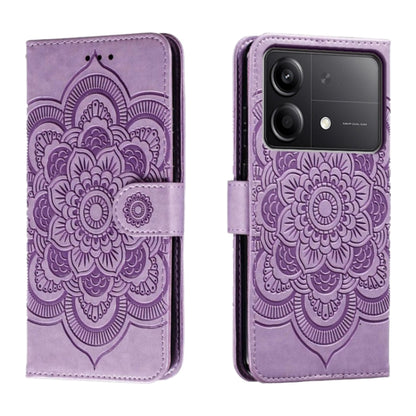 Sun Mandala Embossing Pattern Phone Leather Case, Series 2