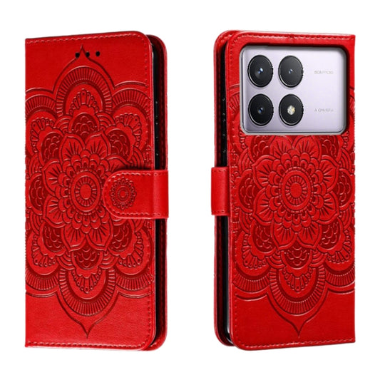 Sun Mandala Embossing Pattern Phone Leather Case, Series 2