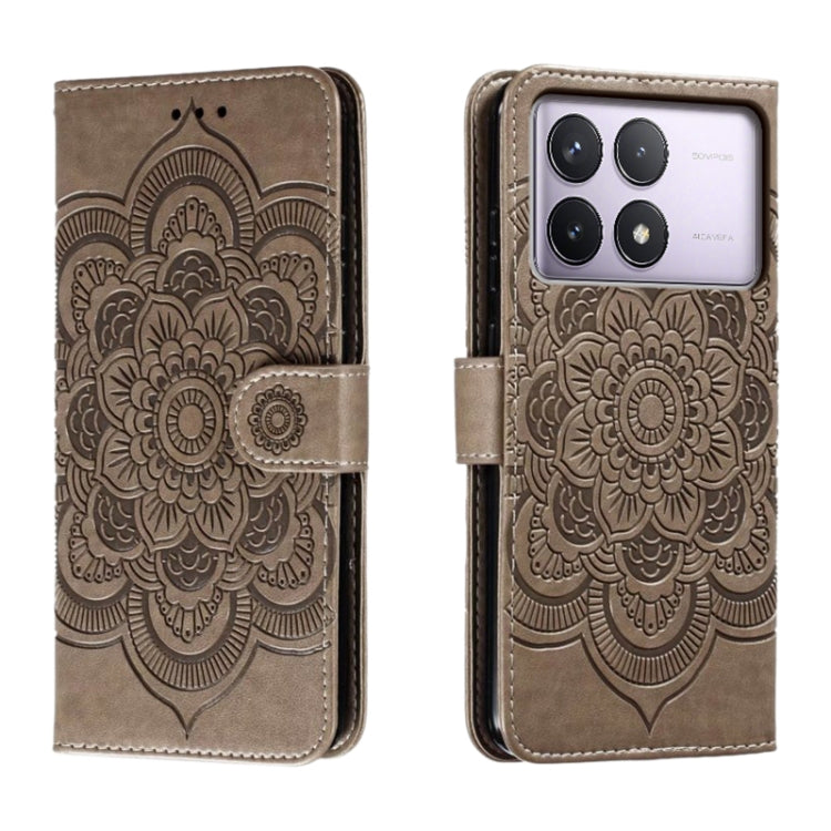 Sun Mandala Embossing Pattern Phone Leather Case, Series 2