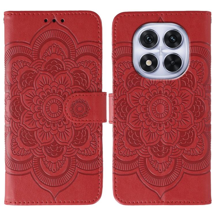 Sun Mandala Embossing Pattern Phone Leather Case