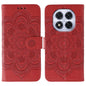 Sun Mandala Embossing Pattern Phone Leather Case