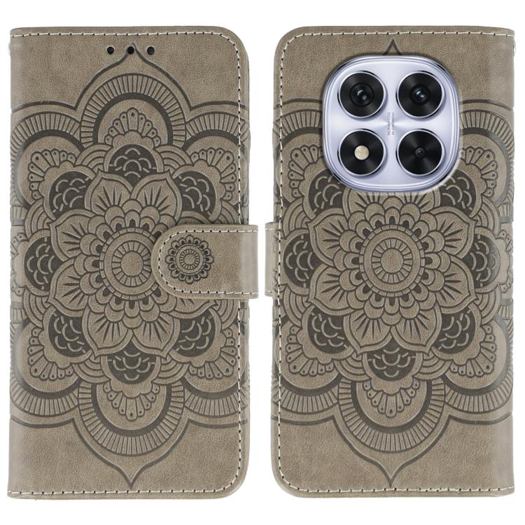 Sun Mandala Embossing Pattern Phone Leather Case