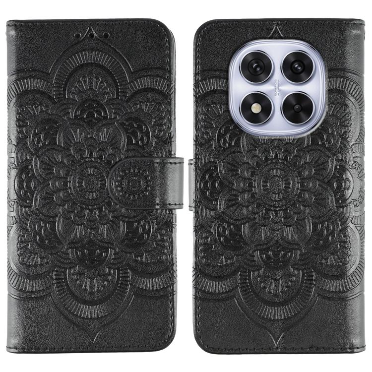 Sun Mandala Embossing Pattern Phone Leather Case