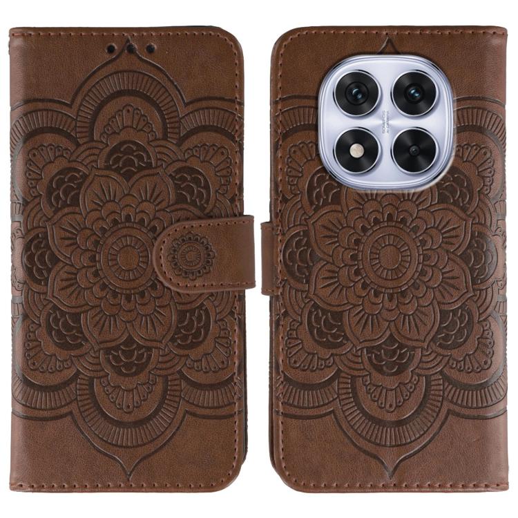 Sun Mandala Embossing Pattern Phone Leather Case