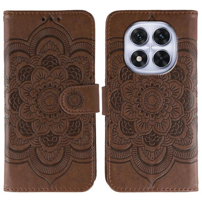 Sun Mandala Embossing Pattern Phone Leather Case