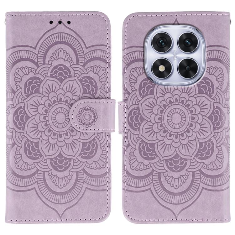 Sun Mandala Embossing Pattern Phone Leather Case