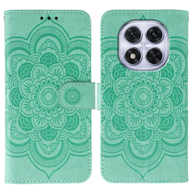 Sun Mandala Embossing Pattern Phone Leather Case