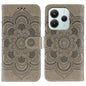 Sun Mandala Embossing Pattern Phone Leather Case