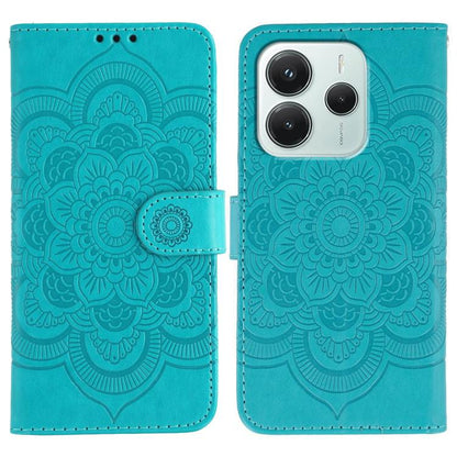 Sun Mandala Embossing Pattern Phone Leather Case