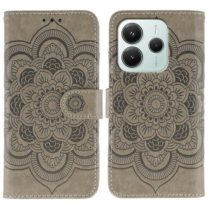 Sun Mandala Embossing Pattern Phone Leather Case