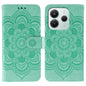 Sun Mandala Embossing Pattern Phone Leather Case