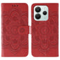 Sun Mandala Embossing Pattern Phone Leather Case