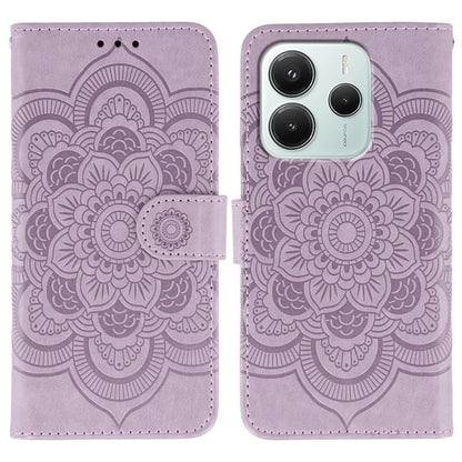 Sun Mandala Embossing Pattern Phone Leather Case