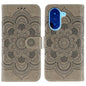 Sun Mandala Embossing Pattern Phone Leather Case