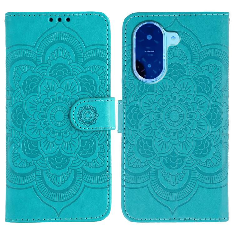 Sun Mandala Embossing Pattern Phone Leather Case