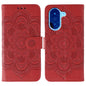 Sun Mandala Embossing Pattern Phone Leather Case