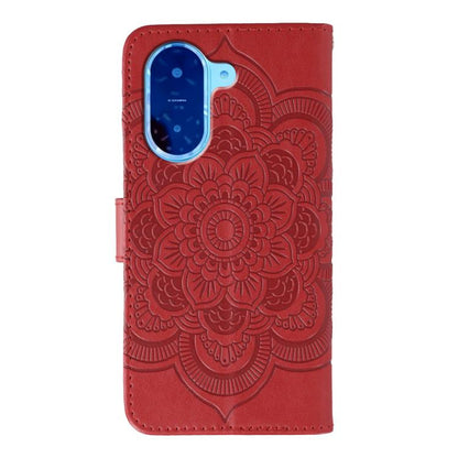 Sun Mandala Embossing Pattern Phone Leather Case