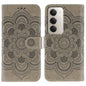 Sun Mandala Embossing Pattern Phone Leather Case