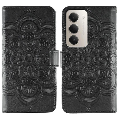 Sun Mandala Embossing Pattern Phone Leather Case