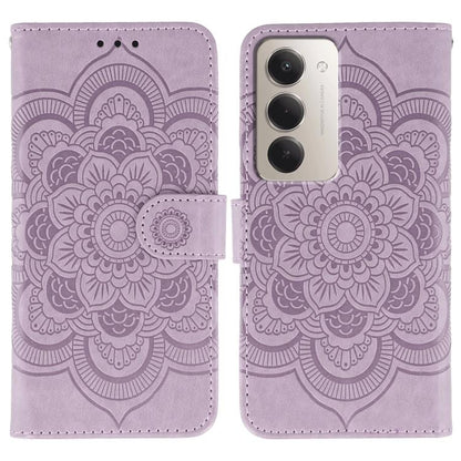 Sun Mandala Embossing Pattern Phone Leather Case