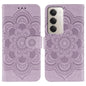 Sun Mandala Embossing Pattern Phone Leather Case