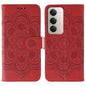 Sun Mandala Embossing Pattern Phone Leather Case