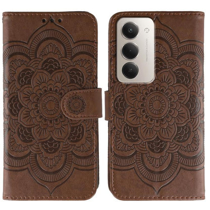 Sun Mandala Embossing Pattern Phone Leather Case