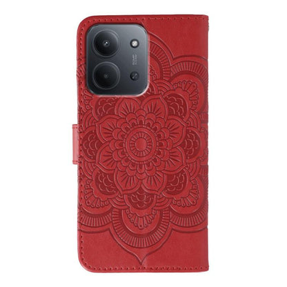 Sun Mandala Embossing Pattern Phone Leather Case