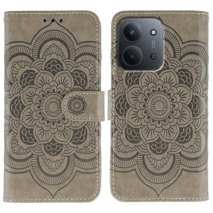 Sun Mandala Embossing Pattern Phone Leather Case