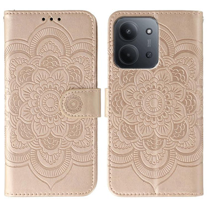 Sun Mandala Embossing Pattern Phone Leather Case