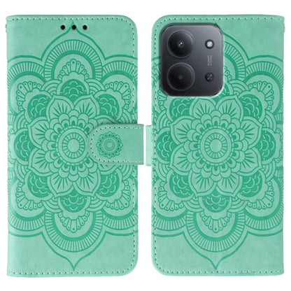 Sun Mandala Embossing Pattern Phone Leather Case