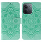 Sun Mandala Embossing Pattern Phone Leather Case
