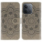 Sun Mandala Embossing Pattern Phone Leather Case