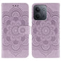 Sun Mandala Embossing Pattern Phone Leather Case