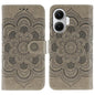 Sun Mandala Embossing Pattern Phone Leather Case