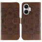 Sun Mandala Embossing Pattern Phone Leather Case