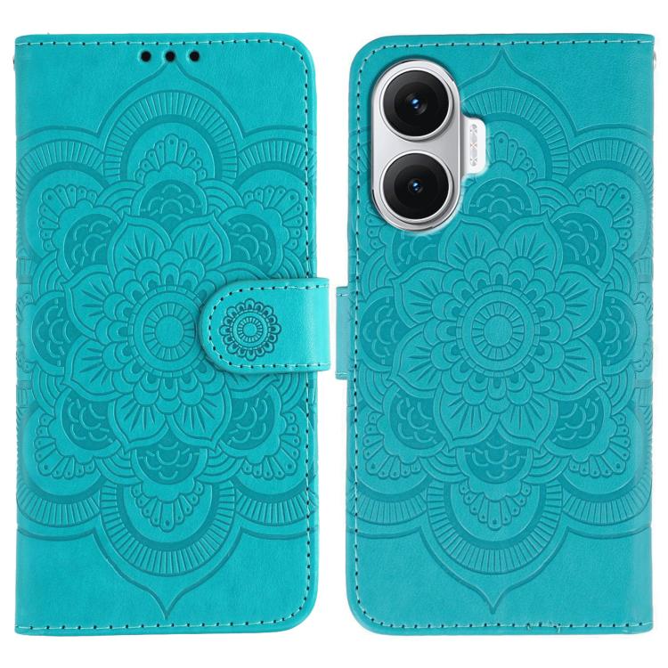 Sun Mandala Embossing Pattern Phone Leather Case