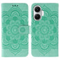 Sun Mandala Embossing Pattern Phone Leather Case
