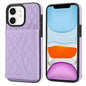 Splicing Rhombic Texture Card Bag Phone Case with Long Lanyard, For iPhone 12 Pro Max, For iPhone 12 mini, For iPhone 11 Pro Max, For iPhone 11