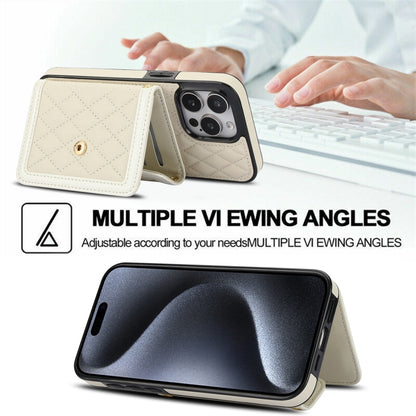 Splicing Rhombic Texture Card Bag Phone Case with Long Lanyard, For iPhone 11 Pro