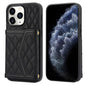 Splicing Rhombic Texture Card Bag Phone Case with Long Lanyard, For iPhone 12 Pro Max, For iPhone 12 mini, For iPhone 11 Pro Max, For iPhone 11