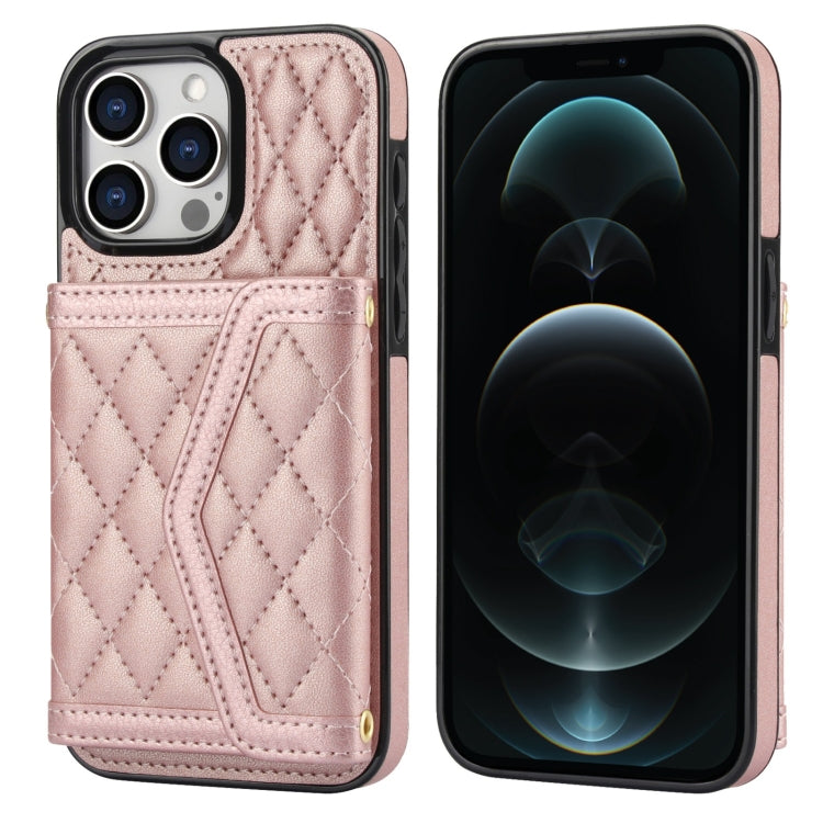 Splicing Rhombic Texture Card Bag Phone Case with Long Lanyard, For iPhone 12 Pro Max, For iPhone 12 mini, For iPhone 11 Pro Max, For iPhone 11