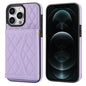 Splicing Rhombic Texture Card Bag Phone Case with Long Lanyard, For iPhone 12 Pro Max, For iPhone 12 mini, For iPhone 11 Pro Max, For iPhone 11