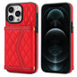 Splicing Rhombic Texture Card Bag Phone Case with Long Lanyard, For iPhone 12 Pro Max, For iPhone 12 mini, For iPhone 11 Pro Max, For iPhone 11