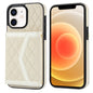 Splicing Rhombic Texture Card Bag Phone Case with Long Lanyard, For iPhone 12 Pro Max, For iPhone 12 mini, For iPhone 11 Pro Max, For iPhone 11