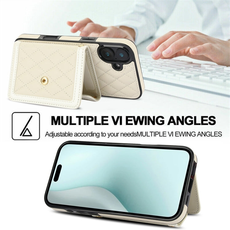 Splicing Rhombic Texture Card Bag Phone Case with Long Lanyard, For iPhone 16, For iPhone 15 Pro Max, For iPhone 15 Pro, For iPhone 14 Plus / 15 Plus