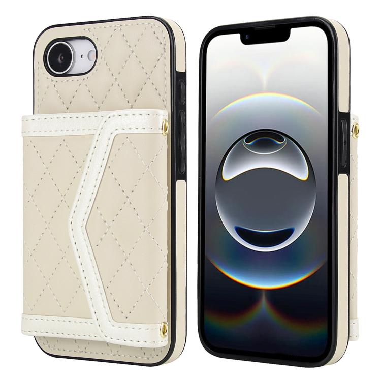 Splicing Rhombic Texture Card Bag Phone Case with Long Lanyard, For iPhone 18 Pro / 17 Pro, For iPhone 18 Pro Max / 17 Pro Max, For iPhone 17e / 16e, For iPhone 17